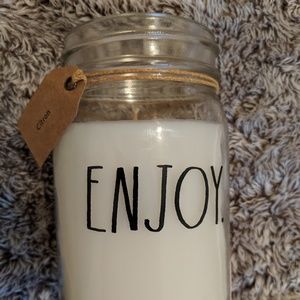 NEW Rae Dunn Citron Scented Enjoy Candle No Top